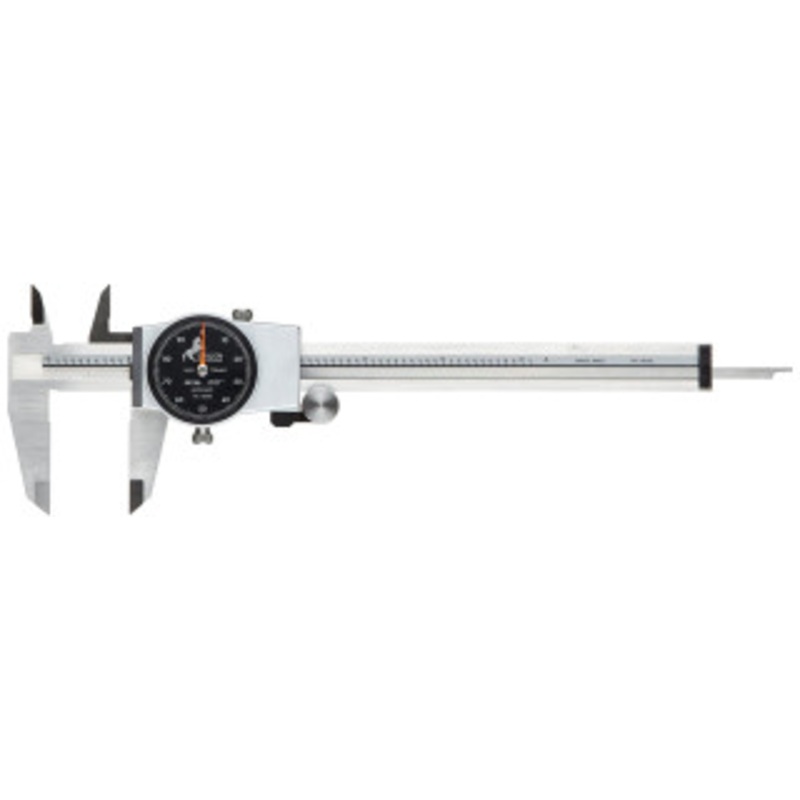 TESA Brown & Sharpe Dial Caliper 75.116550, Black Dial Face, 0-6 Range – 12-151-7