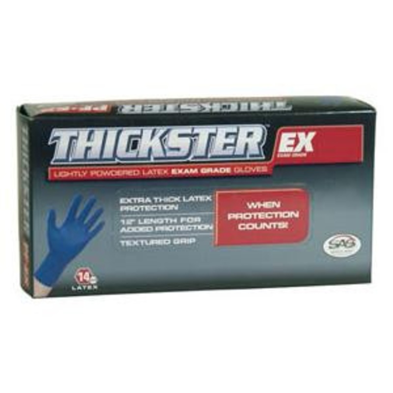 SAS Safety Thickster Triple Thick Latex Gloves, Large Box of 50 – SAS6603