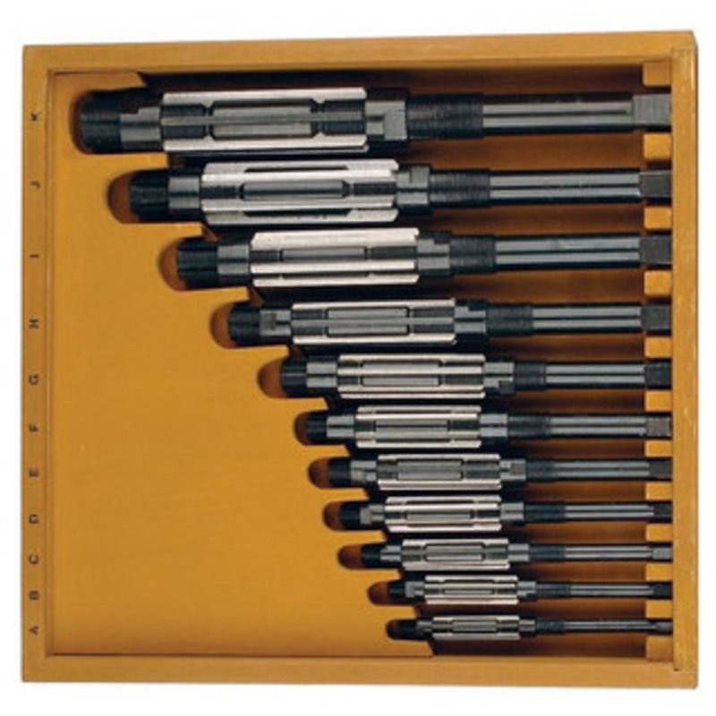 Precise Adjustable Blade Reamer Set #B19C, 11 Pieces, 15/32 to 1-1/2