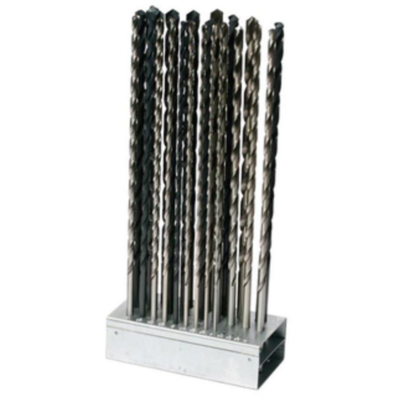 Precise 25 Piece Extra Long Long Boy Twist Drill Set, 1/8 to 1/2 by 64ths, 12 OAL