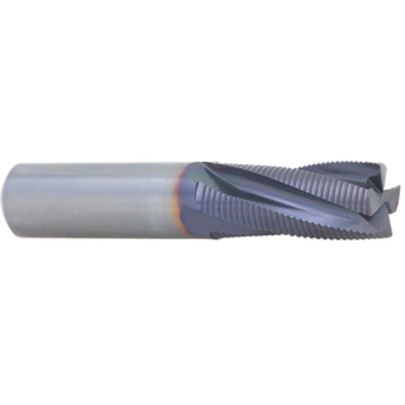 T&O 4 Flute SUPER CEED Solid Carbide X-MAX Coated Roughing Single End Mill, 1/4 Size & Shank Diameter, 3/4 Length of Cut, 2-1/2 Overall Length