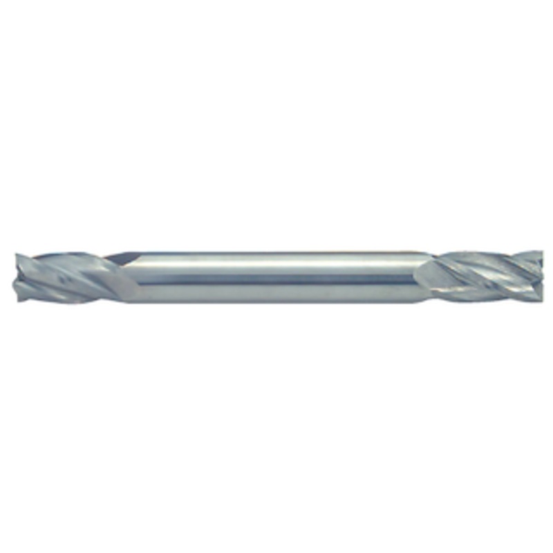 Rushmore USA 4 Flute Stub Length Solid Carbide Double End Mill, 1/8 Size, 1/8 Shank Diameter, 1/4 Flute Length, 1-1/2 Overall Length