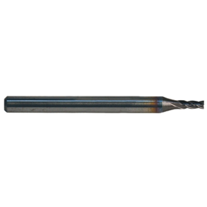 T&O 4 Flute SuperCEED Solid Carbide TiCN Coated Finishing Stub Length Single End Mill, 7/32 Size, 1/4 Shank Diameter, 7/16 Length of Cut, 2 Overall Length