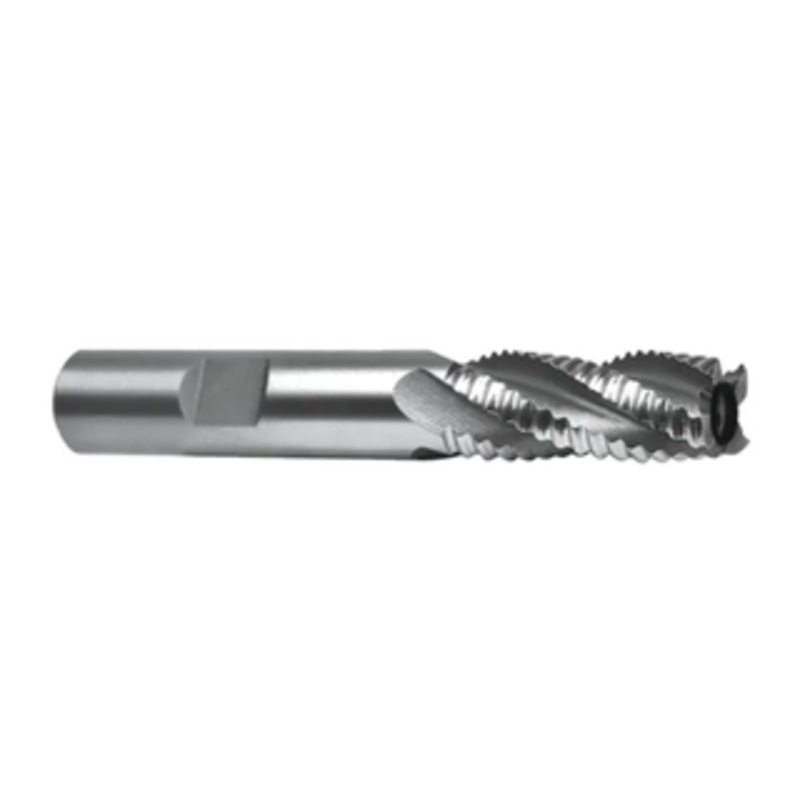 Niagara Cutter 4 Flute M42 8% Cobalt Coarse Round Tooth Roughing Single End Mill, 1/4 Size, 3/8 Shank Diameter, 1-1/4 Length of Cut, 3-1/16 Overall Length