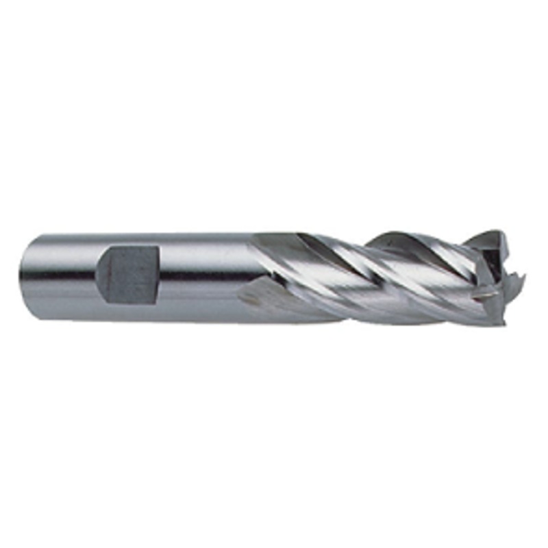 Precise 4 Flute 8mm Size M42 8% Cobalt Metric Center Cutting Single End Mill, 3/8 Shank Dia., Length of Cut 3/4