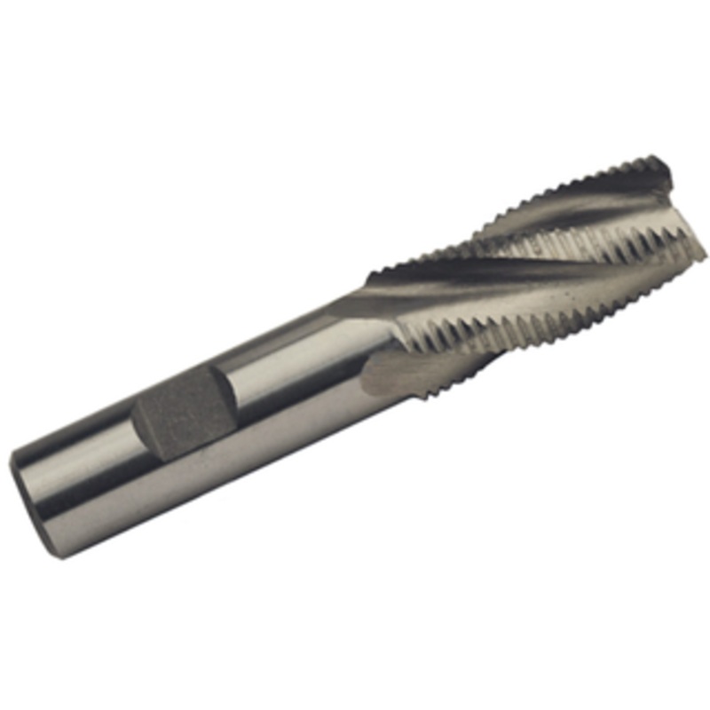 Precise 4 Flute M42 8% Cobalt Roughing Single End Mill, 3/4 Size, 5/8 Shank Dia.
