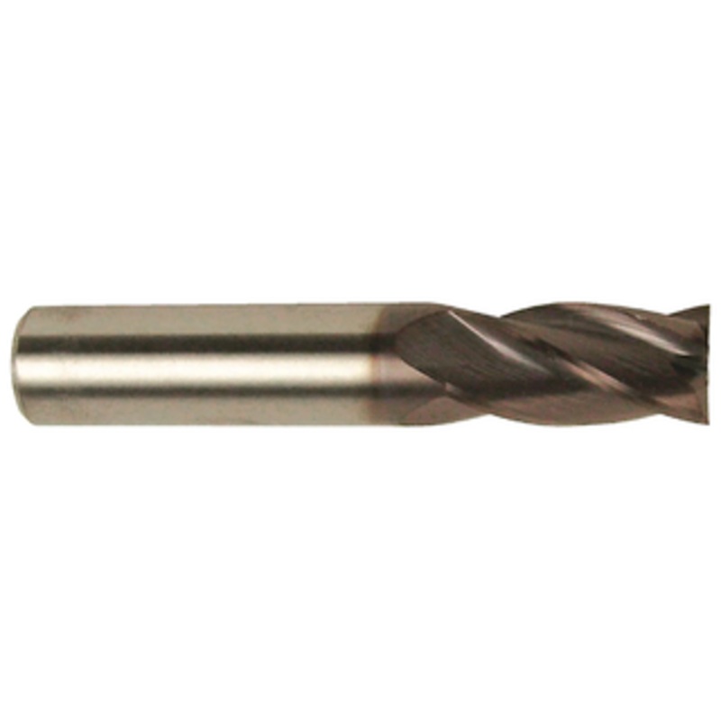 M.A. Ford 4 Flute Micrograin Solid Carbide TiALN Coated Single End Mill, 1/8 Size & Shank Diameter, 3/8 Length of Cut, 1-1/2 Overall Length
