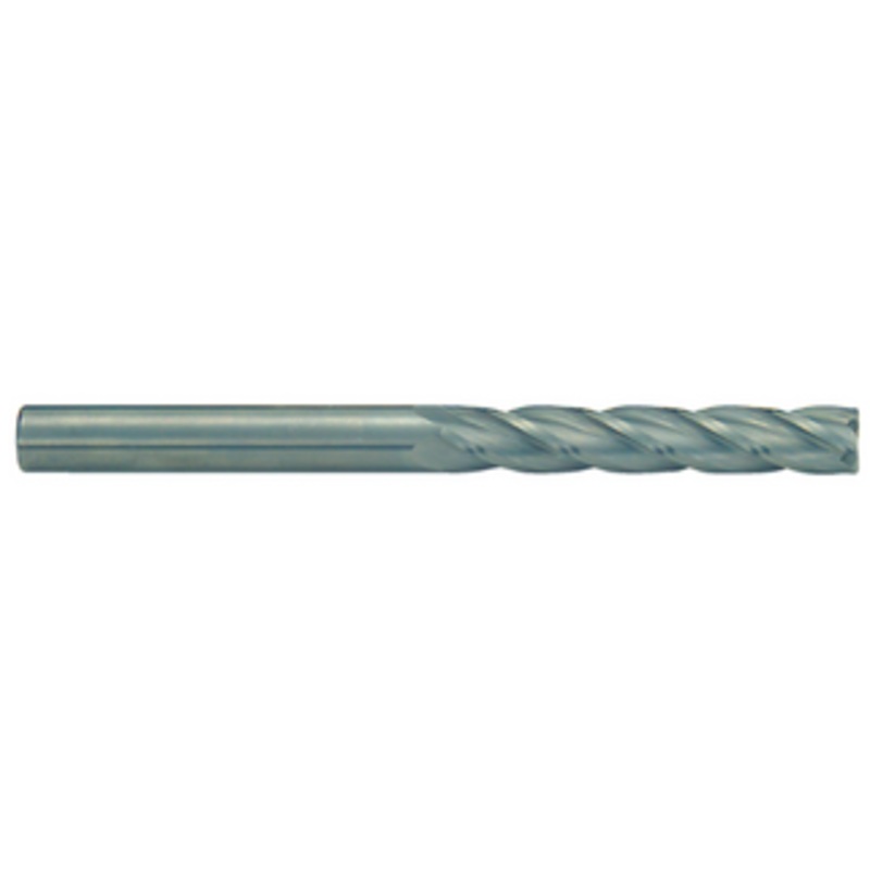 Rushmore USA 4 Flute Micrograin Extra Long Length Uncoated Solid Carbide Single End Mill, 5/16 Size, 1-5/8 Length of Cut, 4 Overall Length