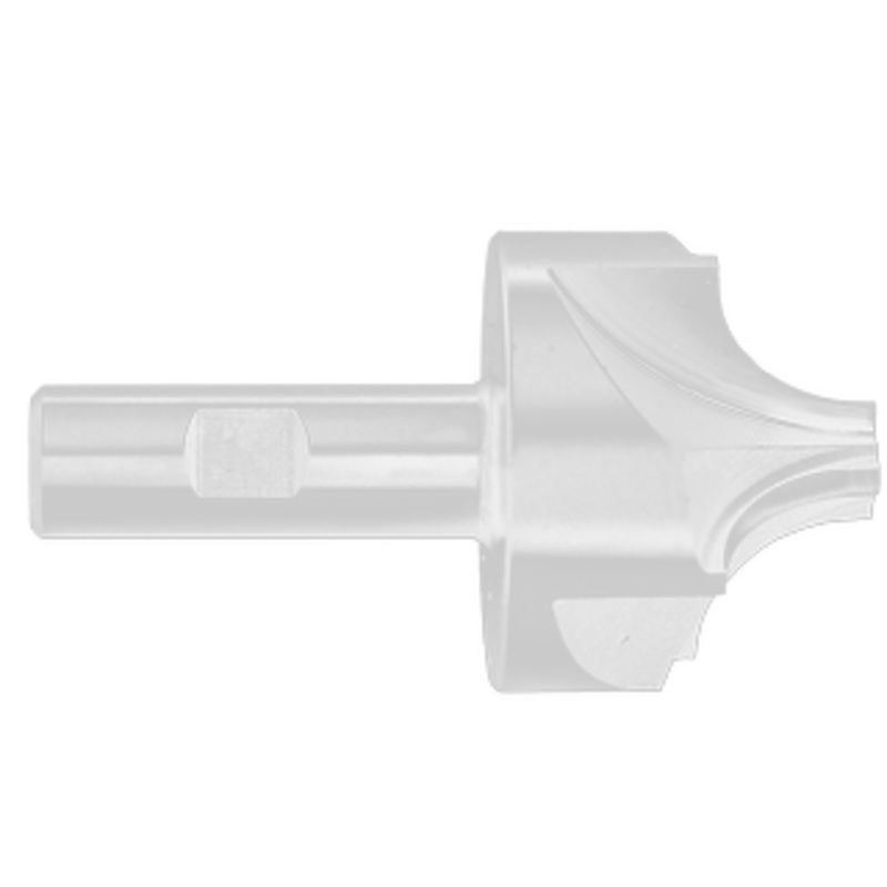 KEO 4 Flute H.S.S. Corner Rounding End Mill, 3/4 Radius, 3/4 Shank Diam., 2-1/4 Cutter Diam., 5/8 Tip Diam., 4-1/8 Overall Length