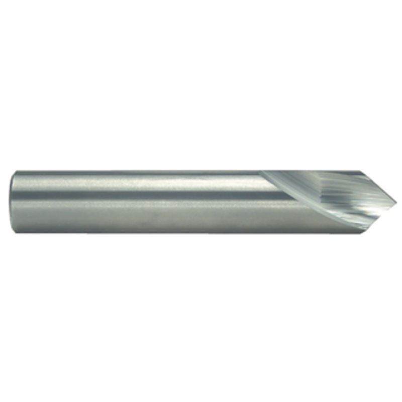 KEO Solid Carbide 90 Point Angle Spotting Drill, 1/8 Size, 3/8 Flute Length, 1-1/2 Overall Length