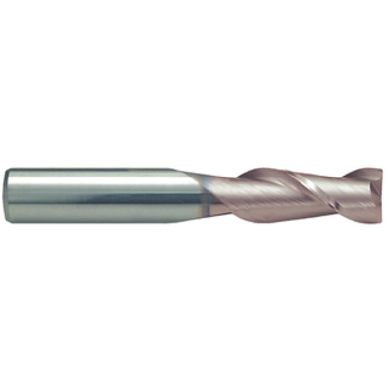 Rushmore USA 2 Flute Micrograin Solid Carbide TiCN Coated Single End Mill, 1/8 Size, 1/8 Shank Diameter, 1/2 Length of Cut, 1-1/2 Overall Length