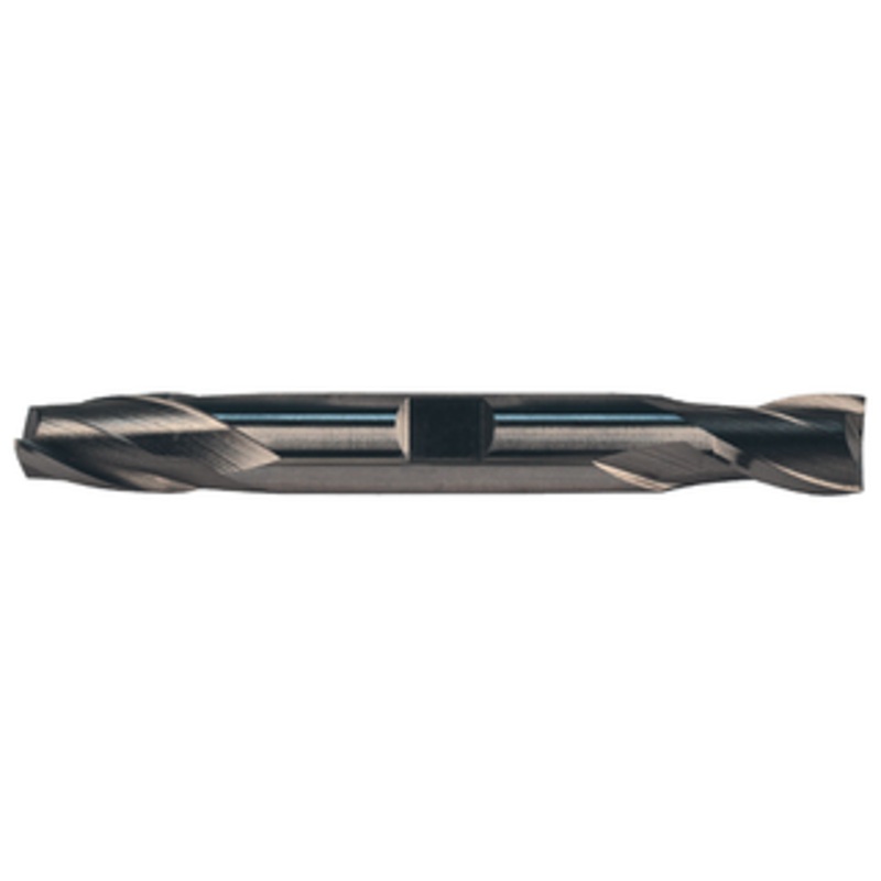 Precise 2 Flute Economy H.S.S. Double End Mill, 5/8 Size, 5/8 Shank Diameter, 1-5/16 Length of Cut, 4-1/2 OAL