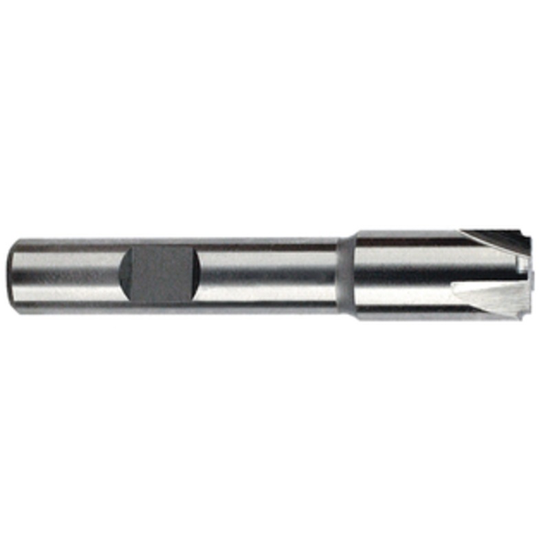 Rushmore USA 4 Flute Cobalt Corner Rounding End Mill, 1/4 Radius, 1/2 Shank Diam., 1 Cutter Diam., 1/2 Tip Diam., 3 Overall Length