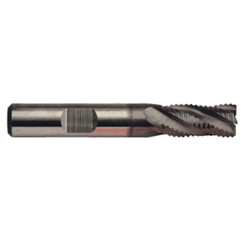 Niagara Cutter 4 Flute M42 8% Cobalt TiCN Coated Fine Pitch Single End Mill, 1/2 Size, 1/2 Shank Diameter, 1 Length of Cut, 3 Overall Length