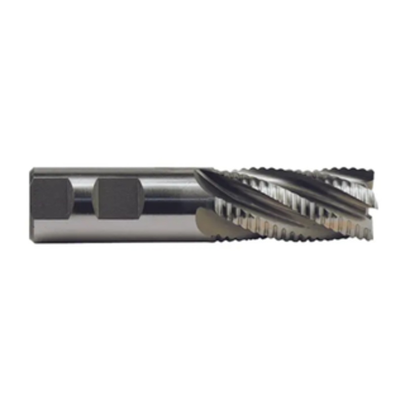 Niagara Cutter 5 Flute M42 8% Cobalt Coarse Round Tooth Roughing Single End Mill, 1 Size, 1 Shank Diameter, 2 Length of Cut, 4-1/2 Overall Length