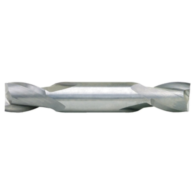 Rushmore USA 2 Flute Stub Length Solid Carbide Double End Mill, 1/4 Size, 1/4 Shank Diameter, 1/2 Flute Length, 2-1/2 Overall Length