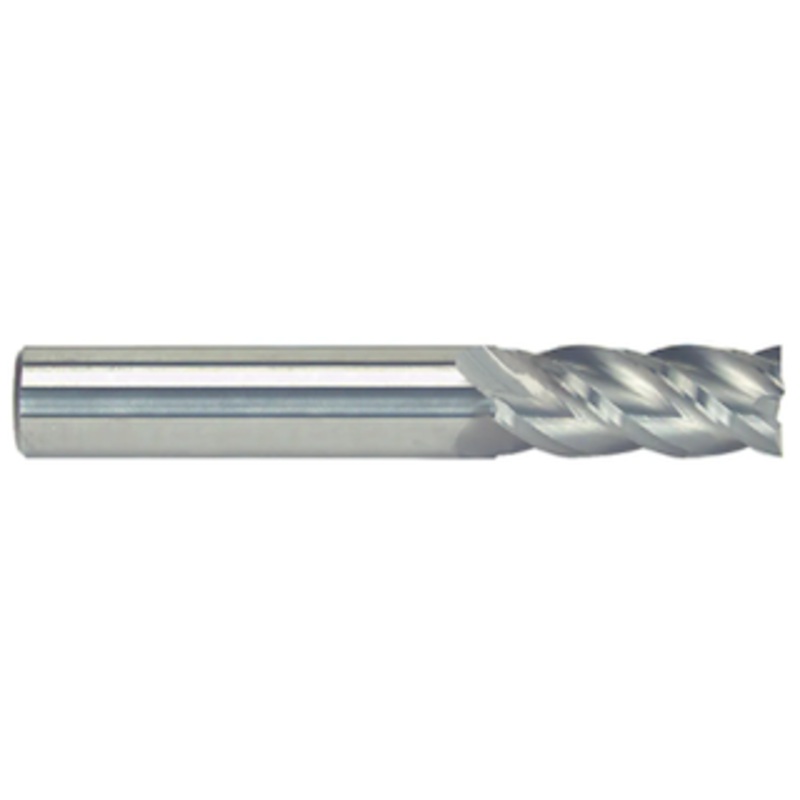 Rushmore USA 4 Flute Micrograin Solid Carbide Single End Mill, 3/16 Size, 3/16 Shank Diameter, 5/8 Length of Cut, 2 Overall Length
