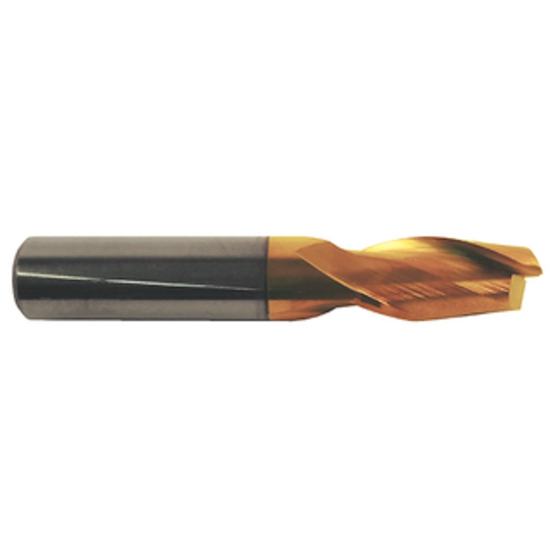 T&O 2 Flute SuperCEED Solid Carbide TiN Coated Finishing Single End Mill, 3/16 Size, 3/16 Shank Diameter, 5/8 Length of Cut, 2 Overall Length