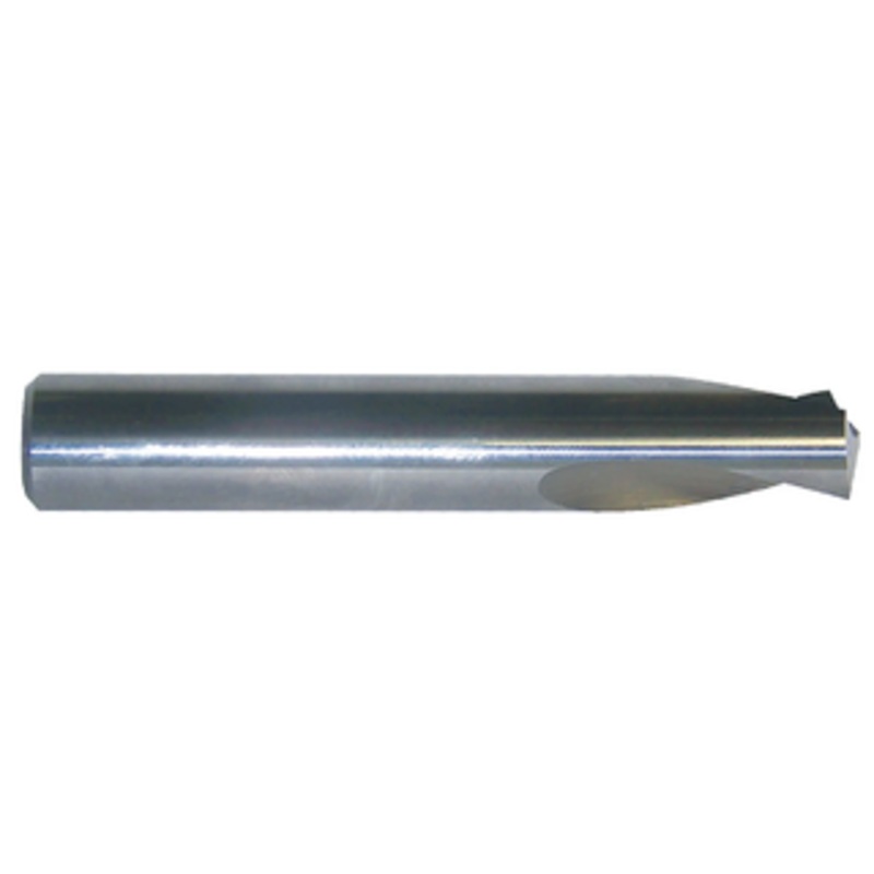 KEO Solid Carbide 142 Point Angle Spotting Drill, 1/4 Size, 13/16 Flute Length, 2-1/2 Overall Length