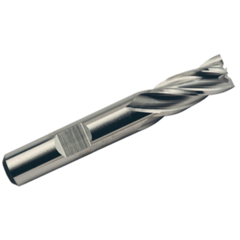 Niagara 4 Flute M42 8% Cobalt Single End Mill, 5/16 Size, 3/8 Shank Dia