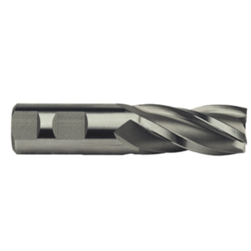 Precise 4 Flute 25mm Size H.S.S. Metric Non-Center Cutting Single End Mill, 1 Shank, Length of Cut 2