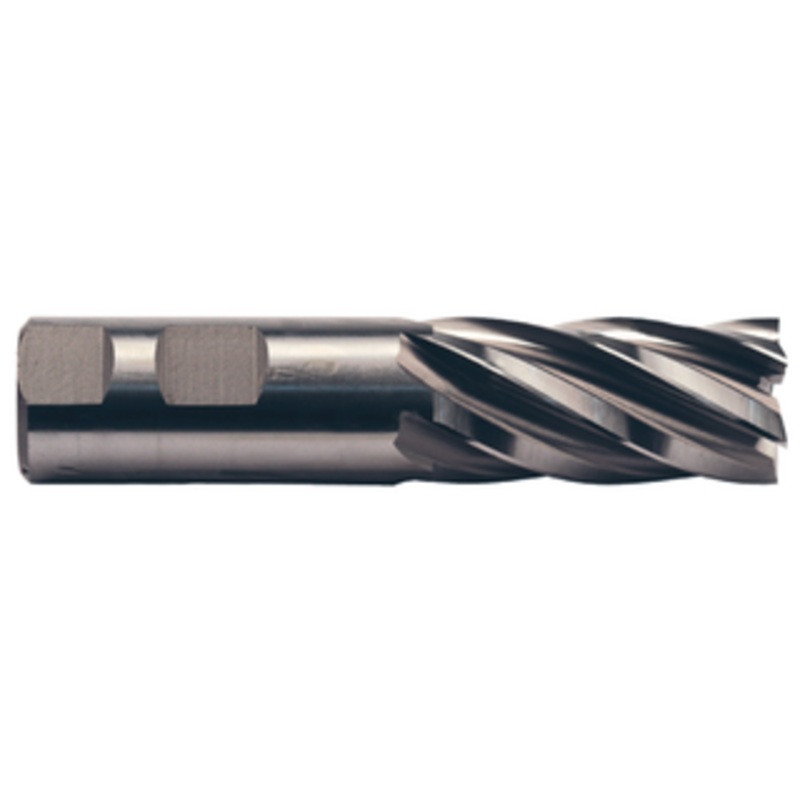 Precise 6 Flute H.S.S. Square End Finishing Single End Mill, 1-1/4 Size, 1-1/4 Shank Diameter, 2 Length of Cut, 4-1/2 Overall Length