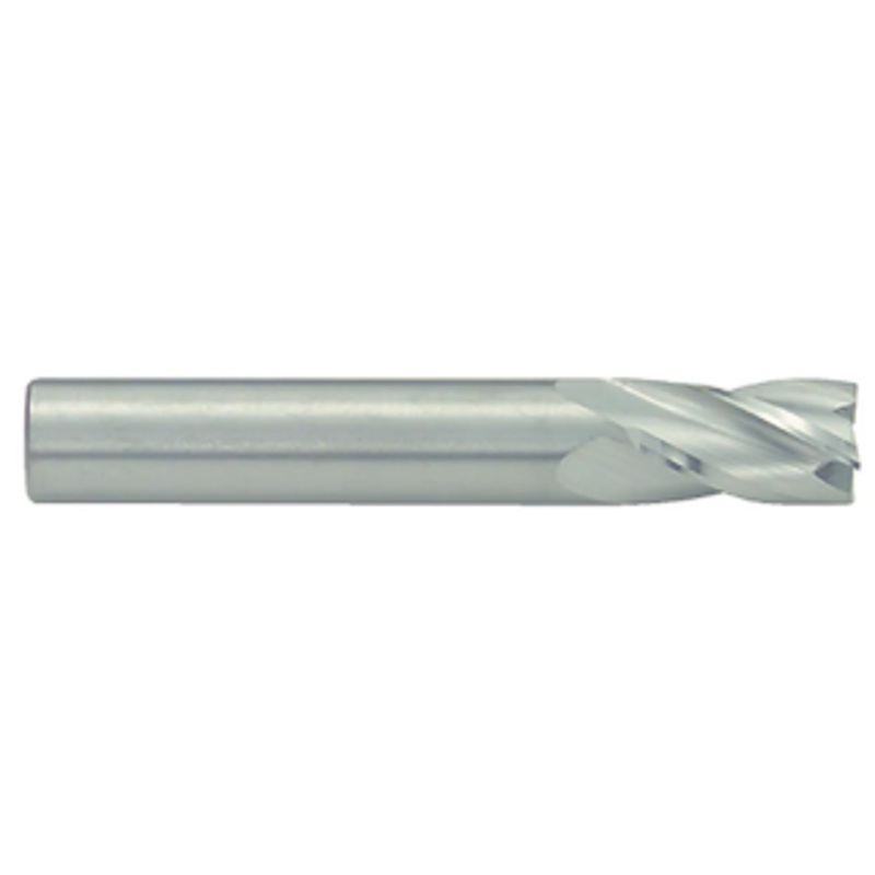 RobbJack 4 Flute Solid Carbide Tuffy Stub Length Single End Mill, 1/8 Size, 1/8 Shank Diameter, 1/4 Length of Cut, 1-1/2 Overall Length