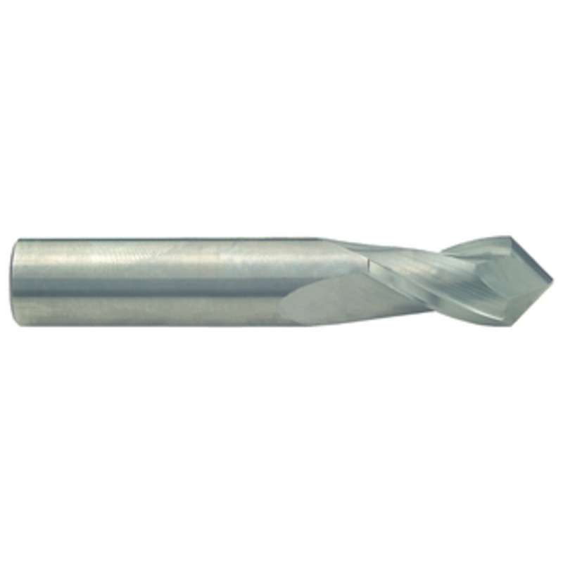 Rushmore USA 2 Flute 90 Drill Point Solid Carbide Uncoated Single End Drill Mill, 5/16 Size & Shank Diameter, 7/8 Length of Cut, 2-1/2 Overall Length