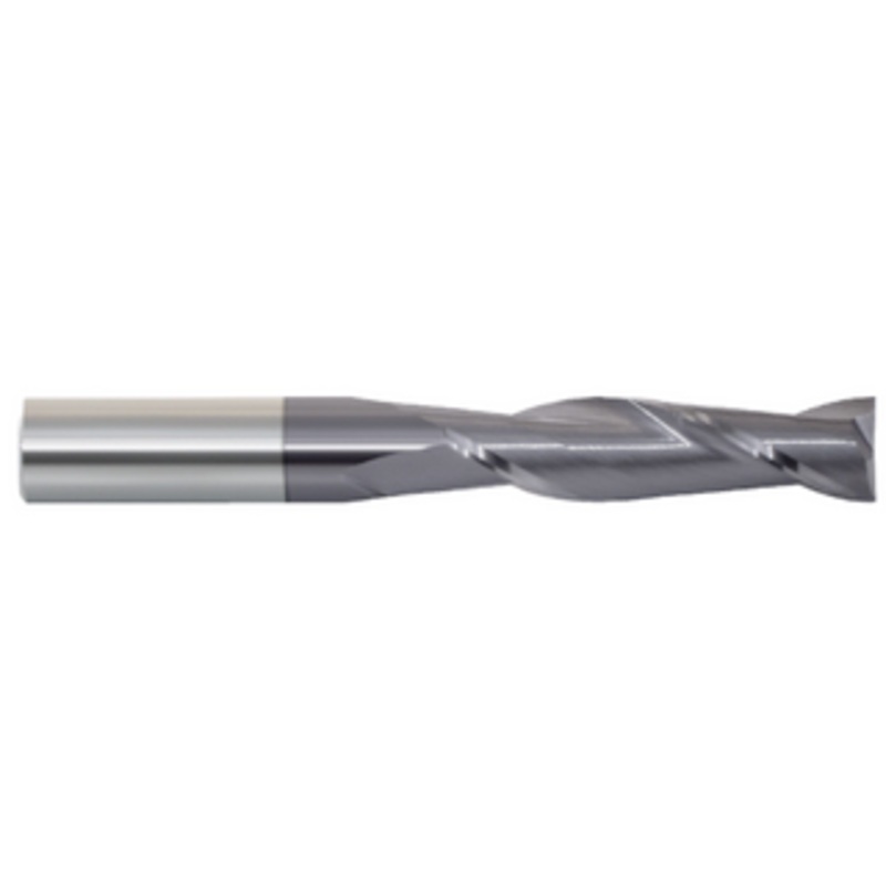 Rushmore USA 2 Flute Long Length TiALN Coated Carbide Single End Mill, 1/8 Size & Shank Diameter, 3/4 Flute Length, 2-1/4 Overall Length
