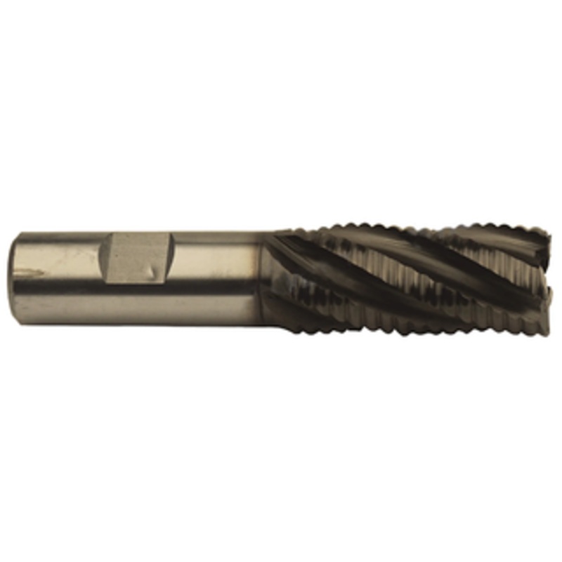 Niagara Cutter 5 Flute M42 8% Cobalt TiCN Coated Coarse Pitch Single End Mill, 1 Size, 3/4 Shank Diameter, 3/4 Flute Length, 3 Overall Length