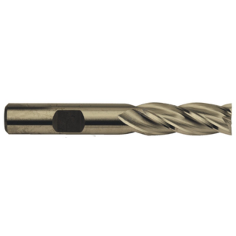 Niagra Cutter 4 Flute 16mm Size M42 8% Cobalt Single End Mill, 1/2 Shank Dia., Length of Cut 1-3/8, 3-3/8 OAL