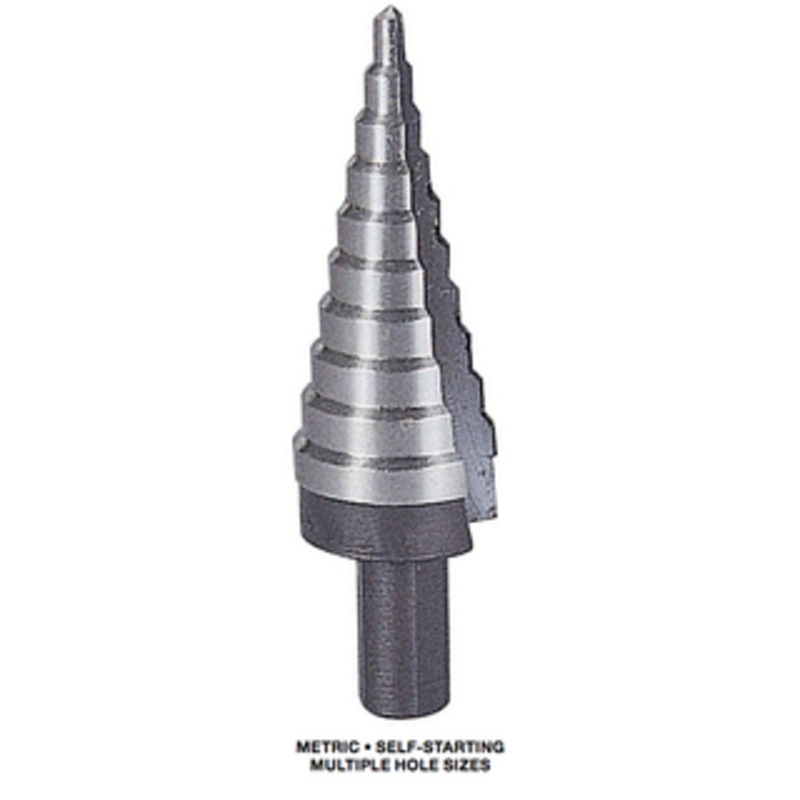 Irwin UNIBIT HSS Metric Self-Starting 13 Hole Step Drill, Size 5mm to 35mm by 2-3mm