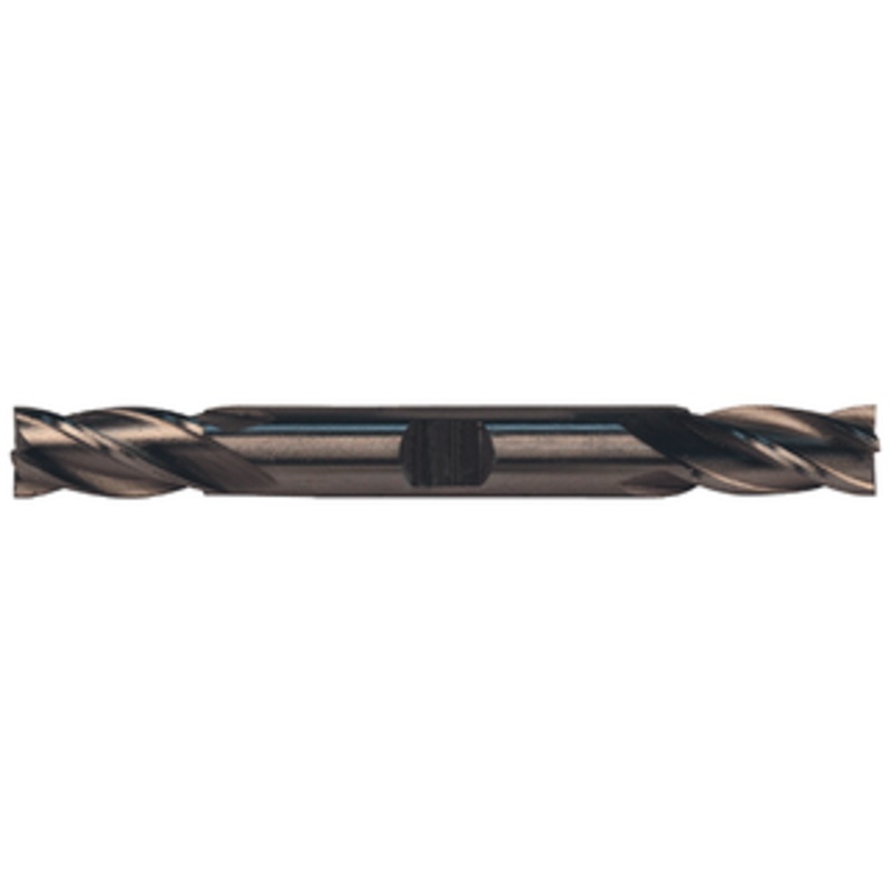 Precise 4 Flute Economy H.S.S. Double End Mill, 7/8 Size, 7/8 Shank Diameter, 1-7/8 Length of Cut, 6-1/8 OAL