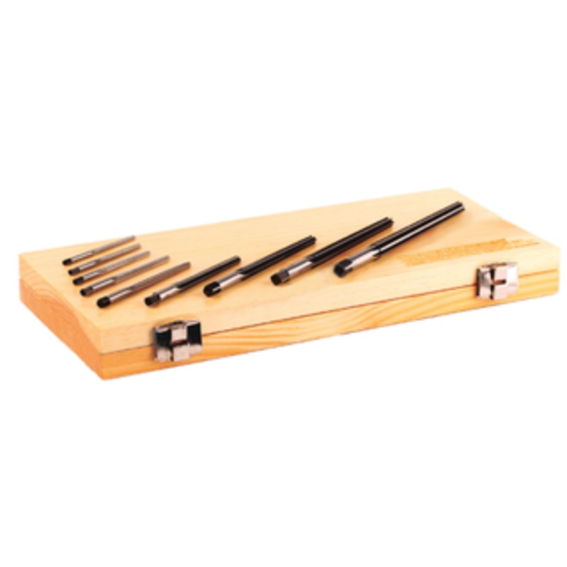Precise H.S.S. 11 Piece Straight Flute Taper Pin Reamer Set – #0 to #10 Size Range