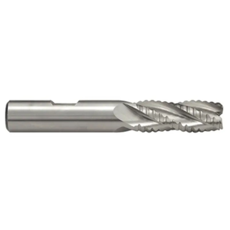 Niagara Cutter 4 Flute M42 8% Cobalt Coarse Round Tooth Roughing Single End Mill, 3/4 Size, 5/8 Shank Diameter, 1-5/8 Length of Cut, 3-3/4 Overall Length