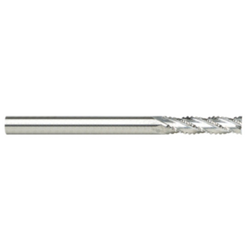 M.A. Ford 4 Flute Chipbreaker Micrograin 10% Cobalt Solid Carbide Uncoated Single End Mill, 1/8 Size & Shank Diameter, 3/8 Flute  Length, 1-1/2 Overall Length