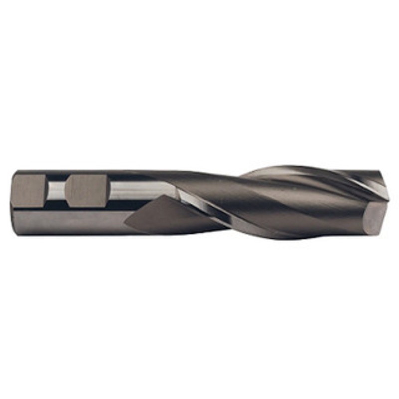 Precise 2 Flute Long Reach H.S.S. Single End Mill, 1-3/8 Size, 1 Shank Diameter, 3 Length of Cut, 5-1/2 Overall Length