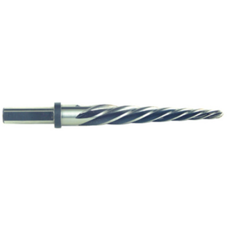 Precise H.S.S. Construction Taper Reamer, 13/16 Size, 0.8155 Decimal Size, 1/2 Shank Diameter, 7-1/4 Overall Length