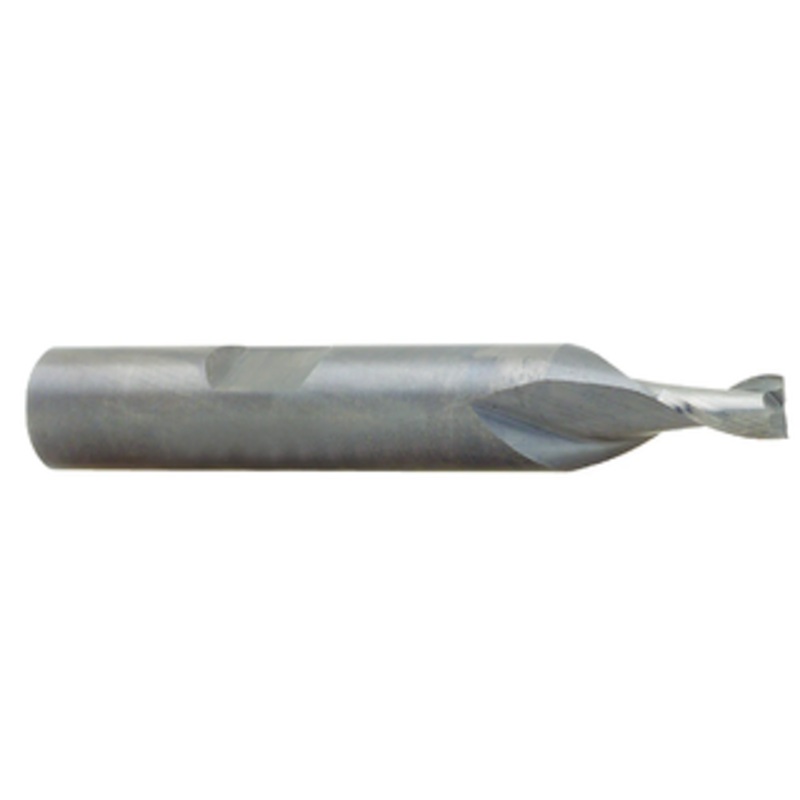 Robbjack 2 Flute Tuffy Solid Carbide Stub Length Single End Mill, 3/4 Size, 3/4 Shank Diameter, 1 Flute Length, 3-1/2 Overall Length