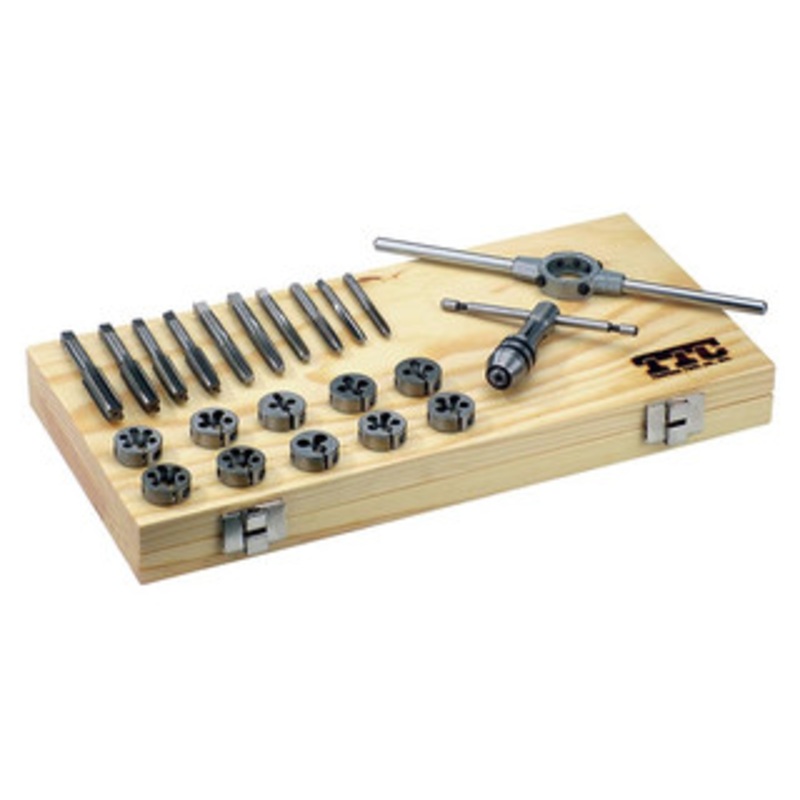 High Speed Steel Tap & Die Set QR-23R.H., 23 Piece, Right Hand Inch, 1/4 Thru 1/2