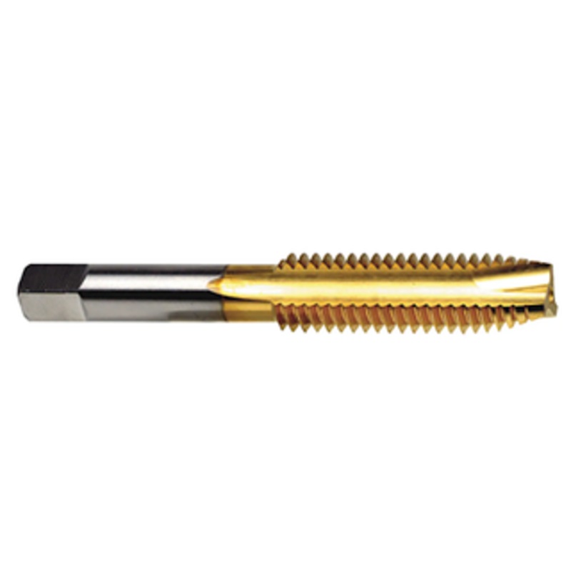 Precise TiN Coated H.S.S. 2 Flute Spiral Pointed Plug Tap, #4-48 Thread Size, Thread Limit H2