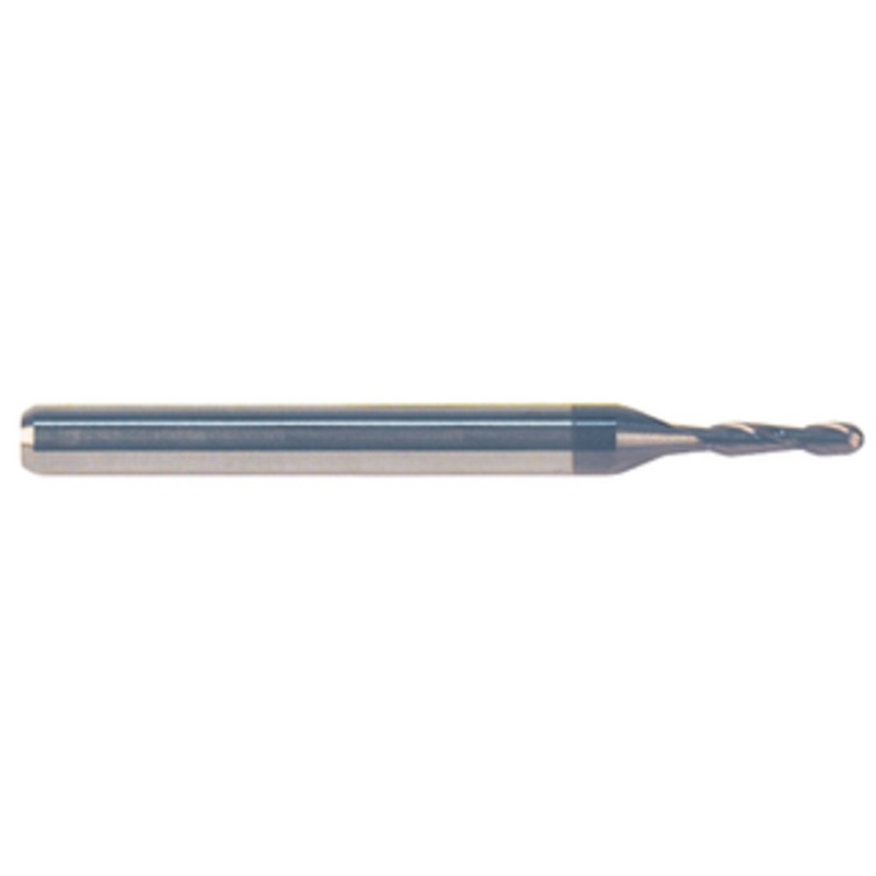 Rushmore USA 2 Flute TiALN Coated Solid Carbide Ball Nose Single End Mill, 5/32 Size, 3/16 Shank Diameter, 9/16 Length of Cut, 2 Overall Length
