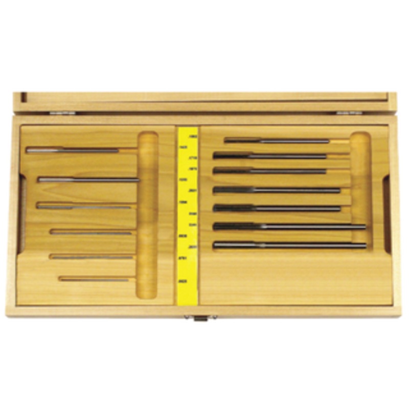 Lavallee & Ide 13 Piece H.S.S. Straight Flute Straight Shank Chucking Reamer Set Wood Case – 6W