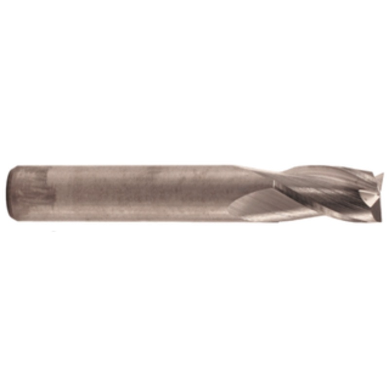 M.A. Ford 3 Flute Stub Length Micrograin 10% Cobalt Solid Carbide Single End Mill, 1/64 Size, 1/8 Shank Dia., .023 Length of Cut, 1-1/2 Overall Length