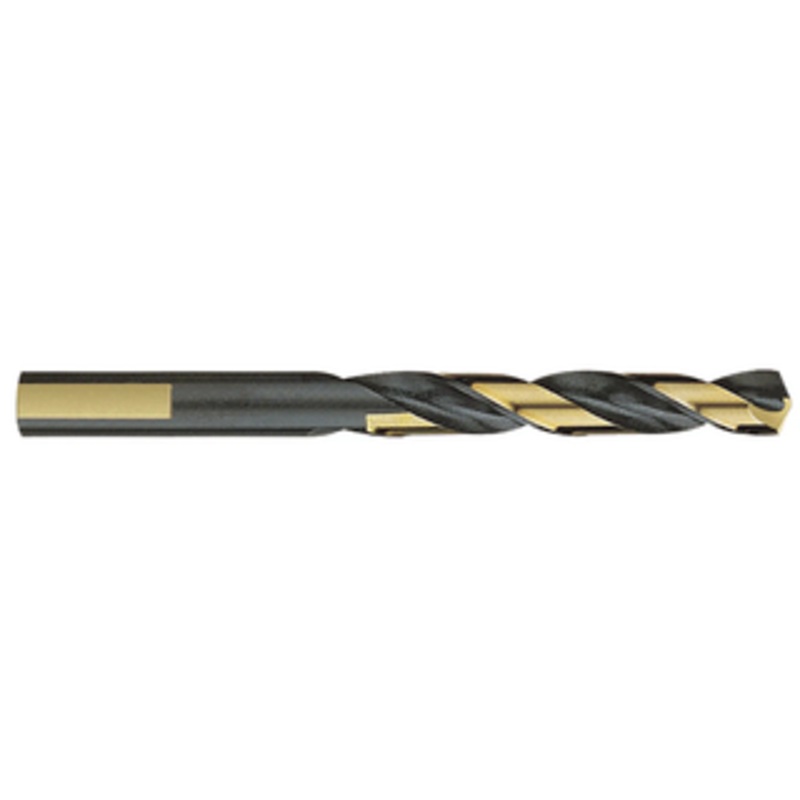 Triumph Twist Drill 135 Split Point H.S.S. Mechanics Length Twist Drill, 27/64 Size, 2-7/8 Flute Length, 4-7/16 Overall Length