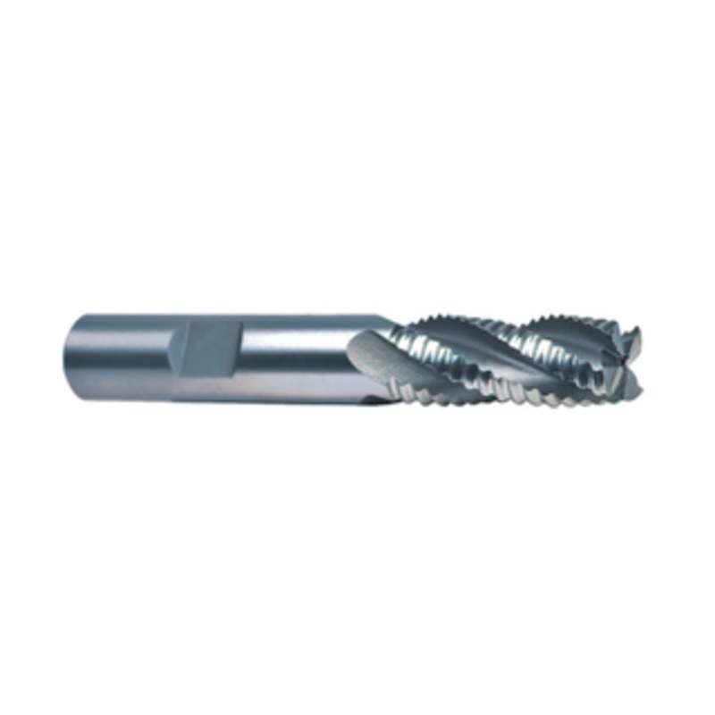 Niagara Cutter 4 Flute M42 8% Cobalt Coarse Round Tooth Roughing Single End Mill, 1/2 Size, 1/2 Shank Diameter, 1-5/8 Length of Cut, 3-5/8 Overall Length