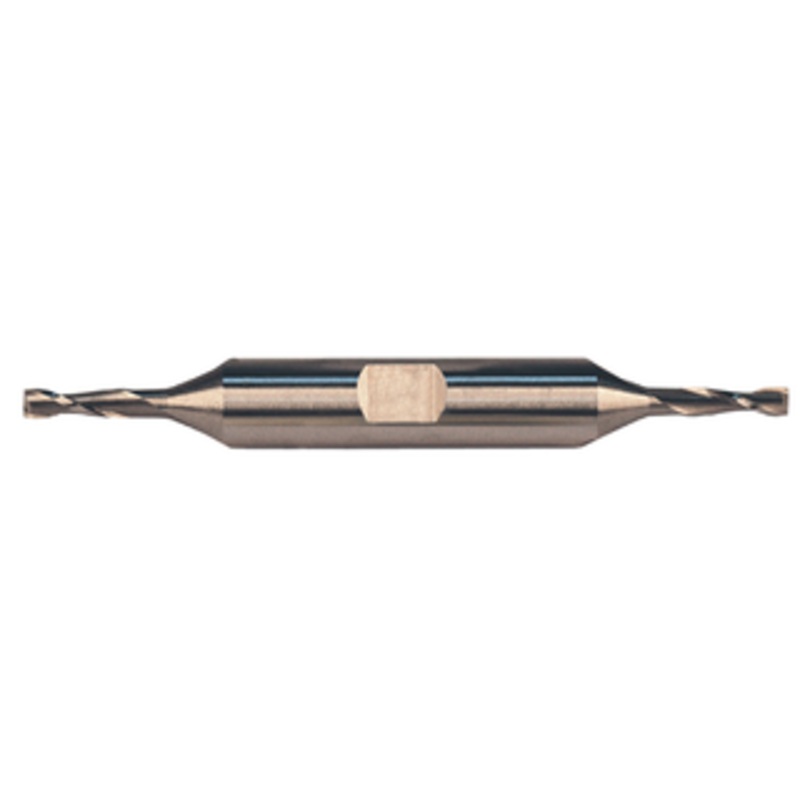 Precise 2 Flute Economy H.S.S. Double End Mill, 5/16 Size, 3/8 Shank Diameter, 9/16 Length of Cut, 3-1/8 OAL