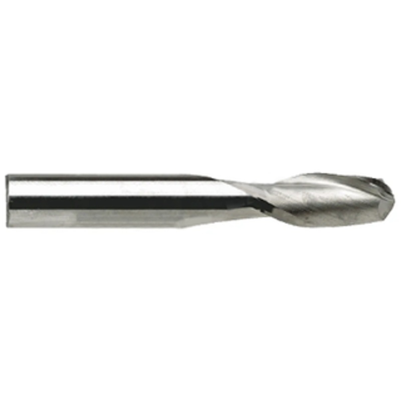 Rushmore USA 2 Flute Micrograin Solid Carbide Ball Nose Single End Mill, 1/4 Size, 1/4 Shank Diameter, 3/4 Length of Cut, 2-1/2 Overall Length