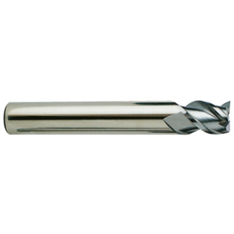 T&O 3 Flute SuperCEED Solid Carbide TiCN Coated Single End Mill, 1/4 Shank Dia., 1-1/4 Length of Cut, 3-1/4 OAL