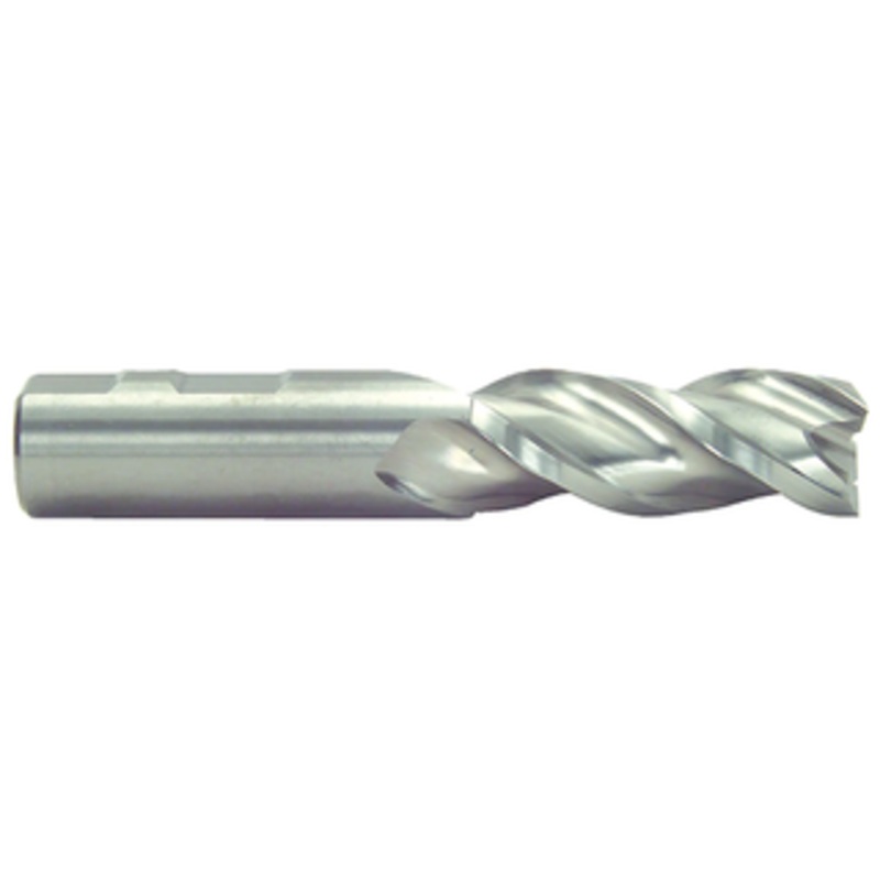 Minicut International 3 Flute Series SF930 Super Cobalt Finisher Single End Mill, 3/8 Size & Shank Diameter, 3/4 Length of Cut, 2-1/2 Overall Length